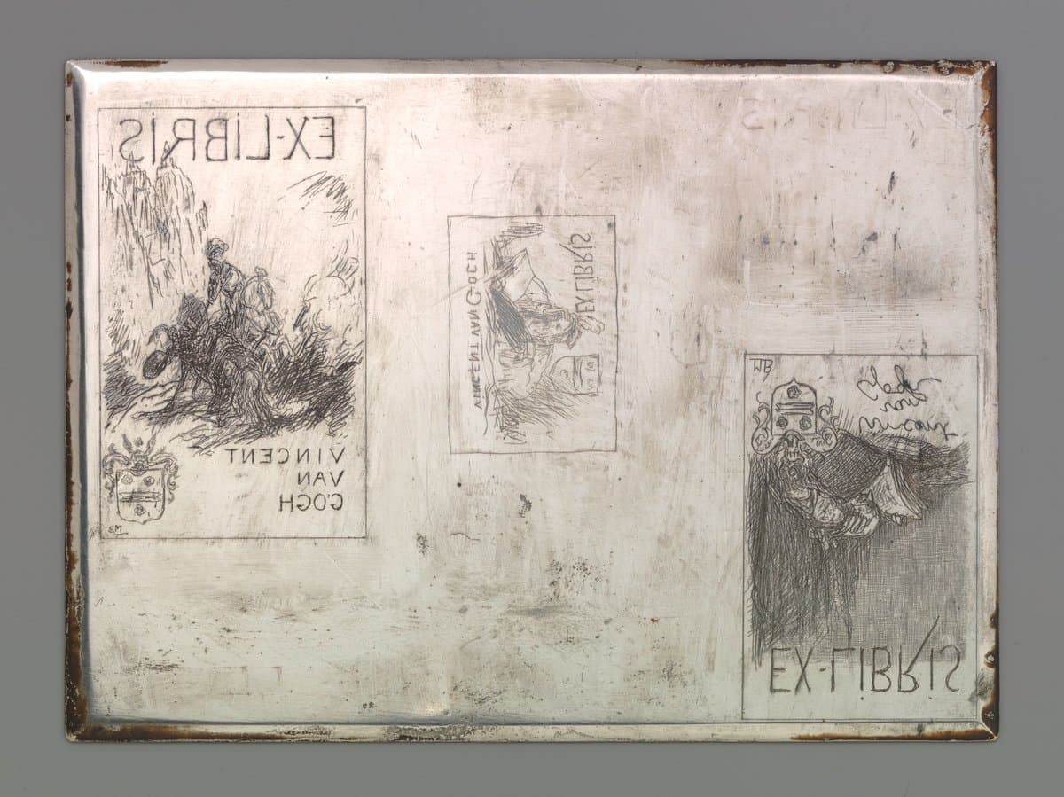 Drie ex librissen van Vincent van Gogh