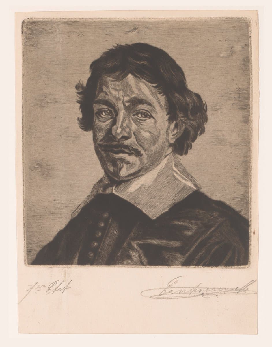 Portret van Frans Hals, naar een zelfportret