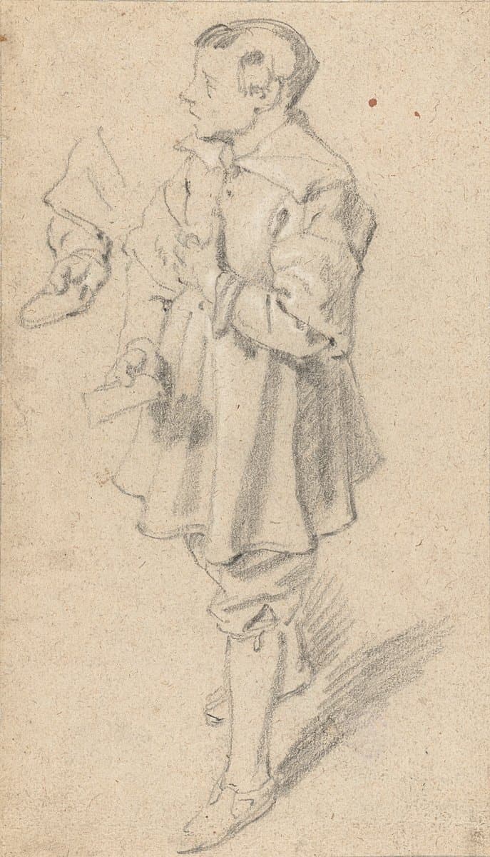 Studie van een staande jongen